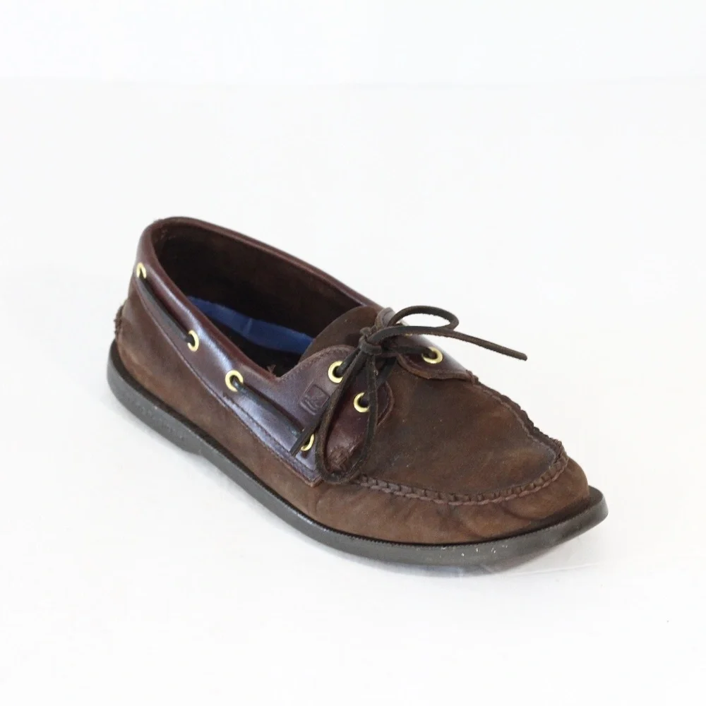 Sperry Original Boat Shoe sz 9 Mens Brown Leather Moccasin